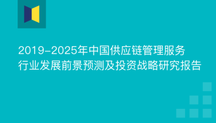2019-2025年中国供应链管理服务行业发展前景预测及投资战略研究报告